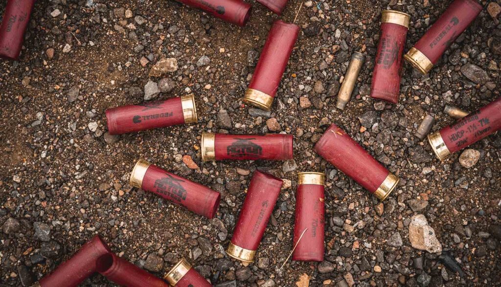 Federal Action Shotgun hulls on the ground